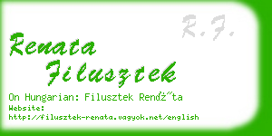 renata filusztek business card